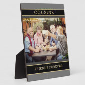 家族のギフト記念に！いとこ写真板 フォトプラーク (側面)