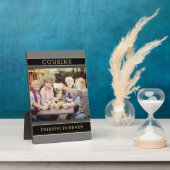 家族のギフト記念に！いとこ写真板 フォトプラーク (側面)