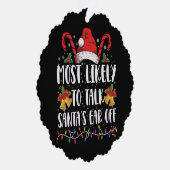 家族のクリスマスからサンタの耳を引き離す可能性が最も高い オーナメントカード (右)