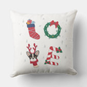 家族のクリスマスかわいいモダン クッション (裏面)