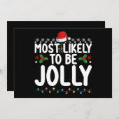 家族のクリスマスすてき休暇である可能性が最も高い 招待状 (正面/裏面)