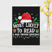 家族のクリスマスにぴったりな本を読む可能性が最も高い カード (黄色い花)