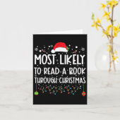 家族のクリスマスに合う本を読む可能性が最も高い カード (黄色い花)