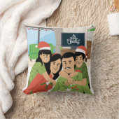 家族のクリスマスのハグ クッション (ブランケット)