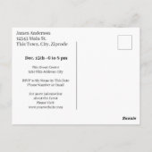 家族のクリスマスのパーティー日付の木を保存 ポストカード (裏面)