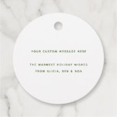 家族のクリスマスのミニマルモダンリストスクリプト フェイバータグ (裏面)