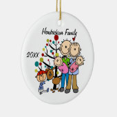 家族のクリスマスの休日によってカスタマイズオーナメント セラミックオーナメント (右)