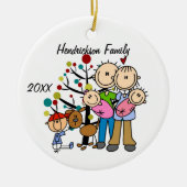 家族のクリスマスの休日によってカスタマイズオーナメント セラミックオーナメント (正面)