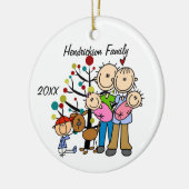 家族のクリスマスの休日によってカスタマイズオーナメント セラミックオーナメント (左)