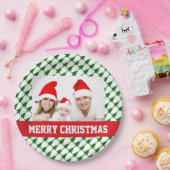 家族のクリスマスの写真のパーティーのプレート ペーパープレート (パーティー)