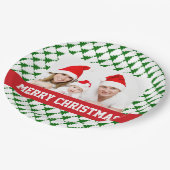 家族のクリスマスの写真のパーティーのプレート ペーパープレート (アングル)