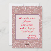 家族のクリスマスの写真 シーズンカード (裏面)