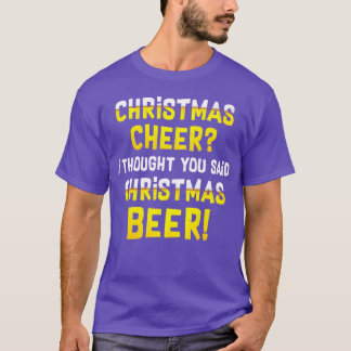 家族のクリスマスの喜び クリスマスビール フレンズ Tシャツ