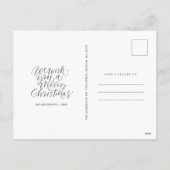 家族のクリスマスの季節が写真に収ますてきる シーズンポストカード (裏面)