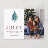 家族のクリスマスの季節が写真に収ますてきる シーズンポストカード (正面)