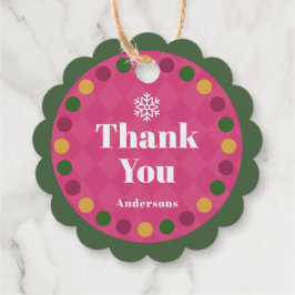 家族のクリスマスの感謝を赤で フェイバータグ