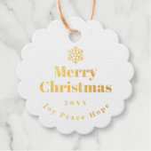 家族のクリスマスの感謝を赤で フェイバータグ (正面)