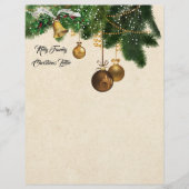 家族のクリスマスの手紙レターヘッド筆記用紙 レターヘッド (正面)