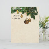 家族のクリスマスの手紙レターヘッド筆記用紙 レターヘッド (スタンド正面)