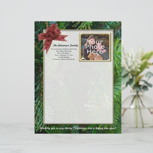 家族のクリスマスの手紙、写真レターヘッド レターヘッド (スタンド正面)