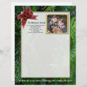 家族のクリスマスの手紙、写真レターヘッド レターヘッド (正面/裏面)