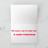 家族のクリスマスの挨拶状 シーズンカード (内部)