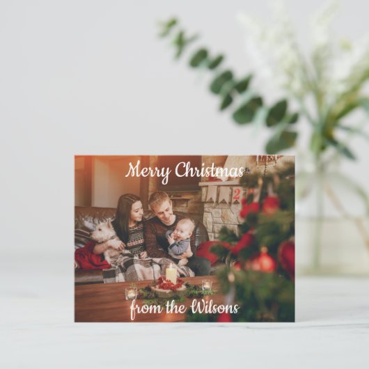 家族のクリスマスの挨拶 シーズンポストカード (スタンド正面)