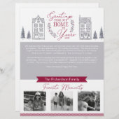 家族のクリスマスへのご挨拶  レターヘッド (正面/裏面)