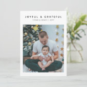 家族のクリスマスエレガントの写真を楽しむ シーズンカード (スタンド正面)