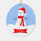 家族のクリスマスオーナメント セラミックオーナメント (左)