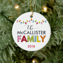 家族のクリスマスカラフル記念写真