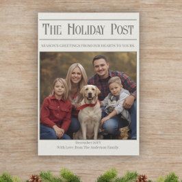 家族のクリスマスカードのニュースレター – 年レビュー 招待状