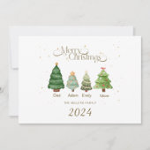 家族のクリスマスカードパーソナライズされたメリークリスマス シーズンカード (正面)