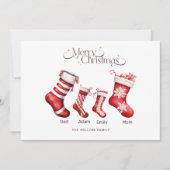 家族のクリスマスカードパーソナライズされたメリークリスマス シーズンカード (正面)