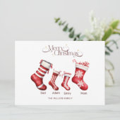 家族のクリスマスカードパーソナライズされたメリークリスマス シーズンカード (スタンド正面)