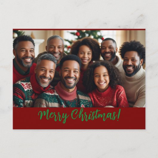 家族のクリスマスカード シーズンポストカード (正面)