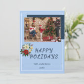 「家族のクリスマスカード | ホリデーシーズンの写真カード」 サンキューカード (スタンド正面)