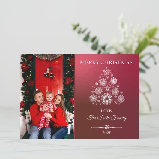 家族のクリスマスカード、休日の写真グリーティングカード 招待状 (スタンド正面)