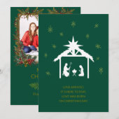 家族のクリスマスカード 招待状 (正面/裏面)