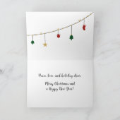 家族のクリスマスカーパーソナライズされたド サンキューカード (内部)