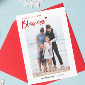 家族のクリスマスカー賛美ドを数えるかわいい