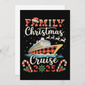 家族のクリスマスクルーズ2025 クリスマス休暇の一致 シーズンカード (正面/裏面)
