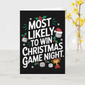 家族のクリスマスゲームナイトで勝つ可能性が最も高い人 パ カード (黄色い花)