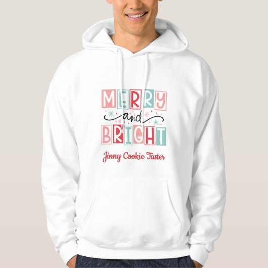 家族のクリスマスシャツに名前入り パーカ (正面)