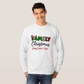 家族のクリスマスシャツに名前入り Tシャツ (正面フル)