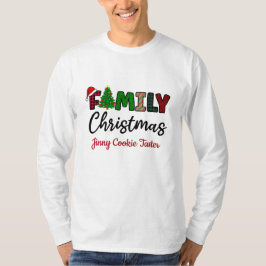 家族のクリスマスシャツに名前入り Tシャツ