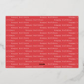 家族のクリスマスシルバー写真 箔シーズンカード (裏面)