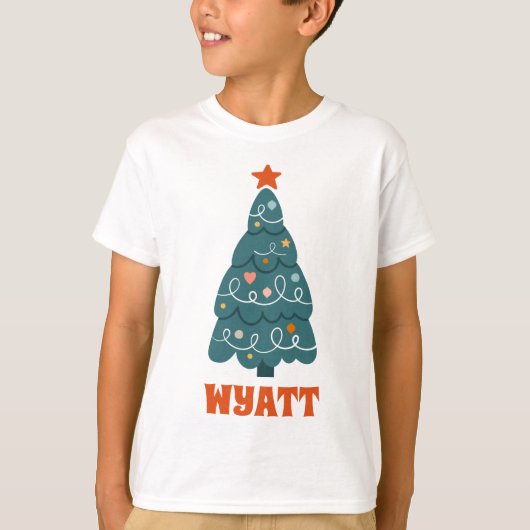 家族のクリスマスツリー Tシャツ (正面)