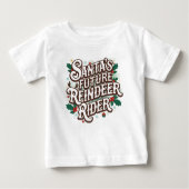家族のクリスマスティー | トナカイの未来ライダー ベビーTシャツ (正面)