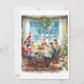 家族のクリスマスディナー 招待状 (裏面)